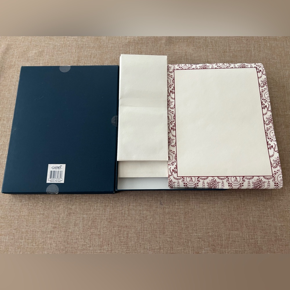 Vintage Gartner Stationery and Envelopes.
Open box.